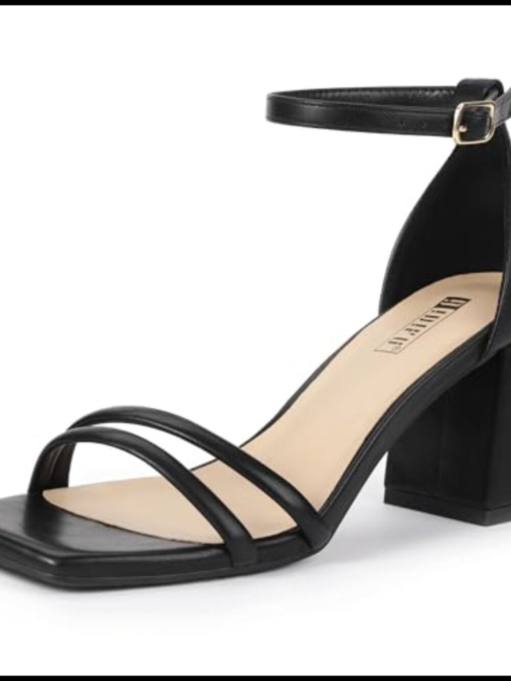 Strappy Chunky Block Heels Square Toe Heeled Sandals Ankle Strap